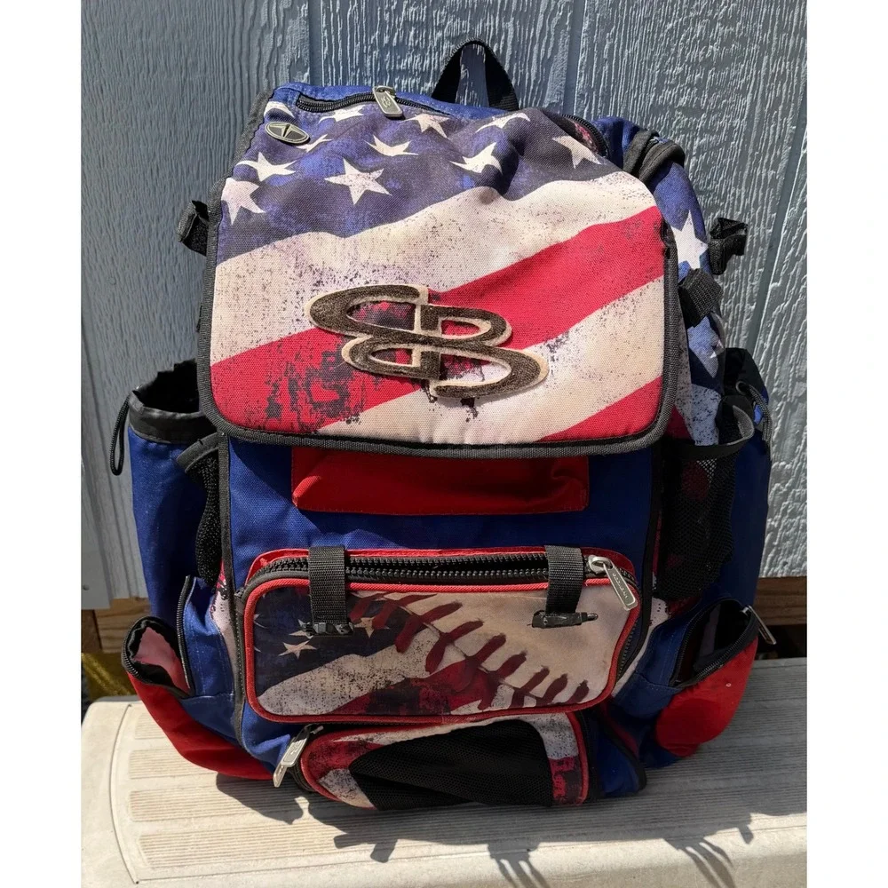Boombah Superpack Baseball Softball Bat Bag American Flag Stars Stripes Gear Bag
